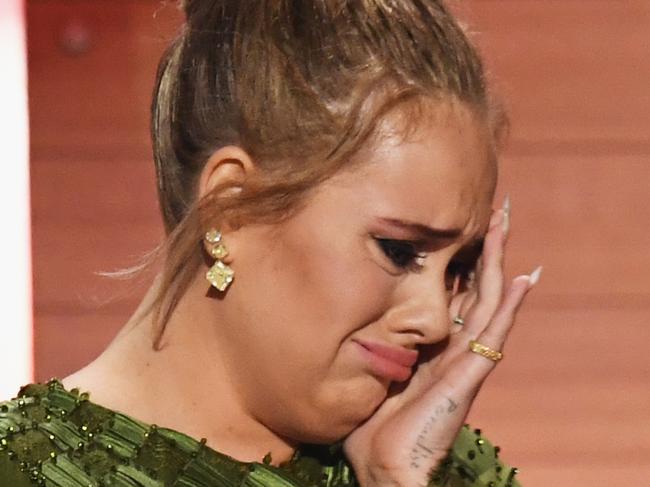 LOS ANGELES, CA - FEBRUARY 12: Recording artist Adele accepts the Album Of The Year award for '25' onstage during The 59th GRAMMY Awards at STAPLES Center on February 12, 2017 in Los Angeles, California. (Photo by Kevin Winter/Getty Images for NARAS)