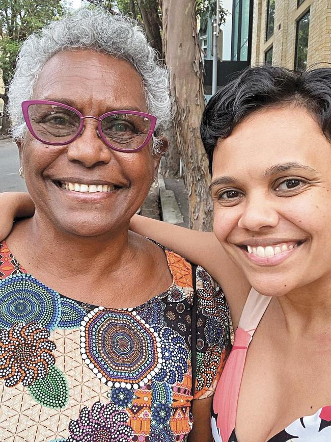 Miranda Tapsell with her mother Barbara in May, just a few weeks before announcing that she herself is to become a mum this year. (Picture: Supplied)