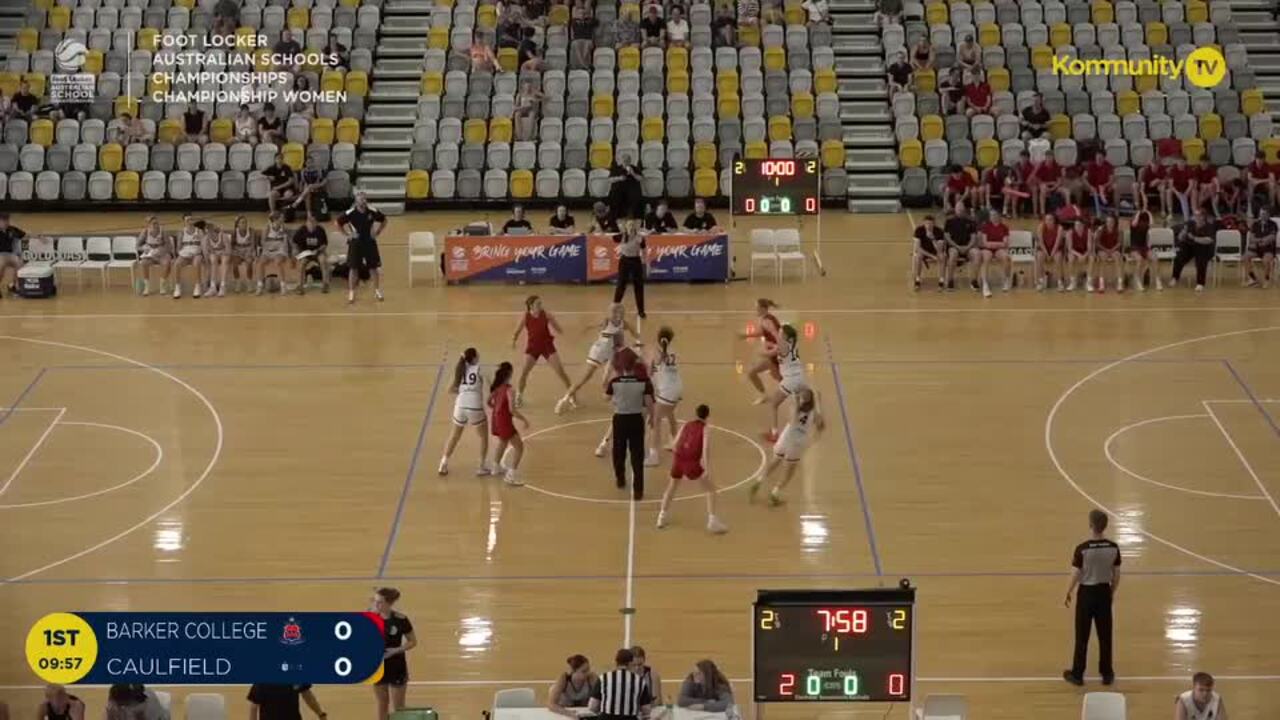 Replay: Barker College v Caulfield Grammar (Women Champ QF) - 2024 Basketball Australia Schools Championships Day 3