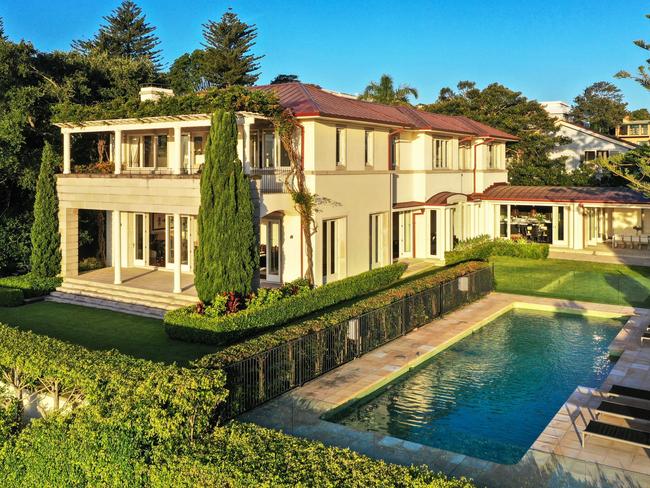 Sold for over $35m: This mansion in Vaucluse sold during Sydney’s latest lockdown.