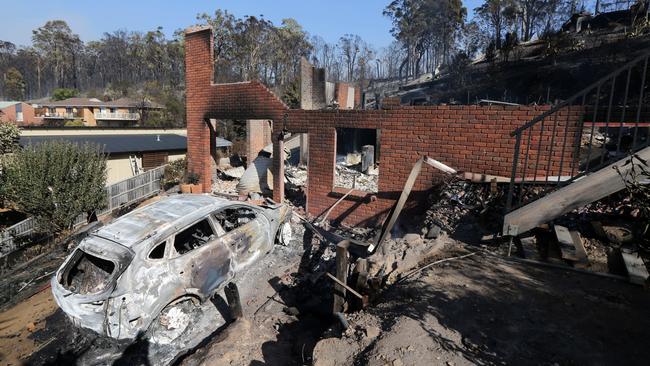 The quiet seaside town of Tathra is coming to grips with massive loss of property from a devastating bushfire that swept through the area. Picture: Gary Ramage