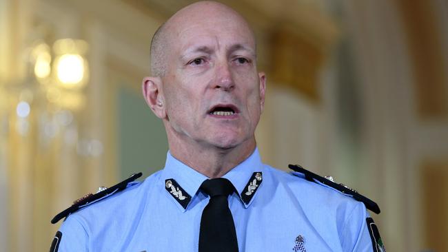 Queensland Police Deputy Commissioner Steve Gollschewski speaks during a press conference. Picture: NCA NewsWire / Dan Peled