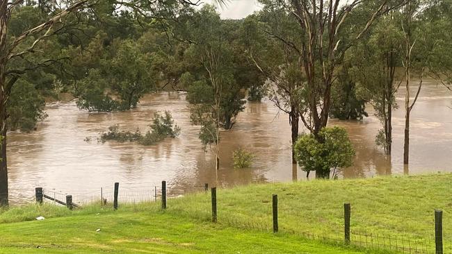 ‘This is normally a paddock. The fences are completely underwater,’ Marissa Jane wrote on Facebook. Picture: Facebook/Marissa Jane