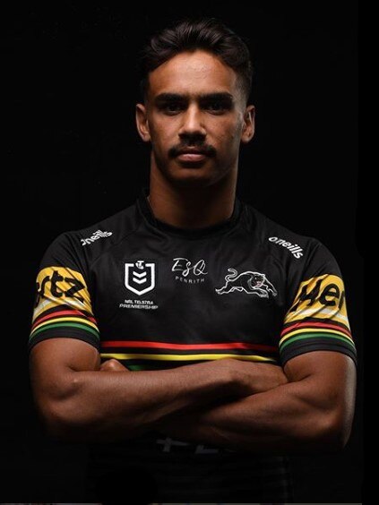 Daine Laurie during a team photo shoot with the Penrith Panthers ahead of the 2020 NRL season.