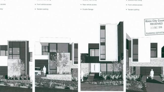 Some of the designs proposed for the Wantirna Caravan Park site.