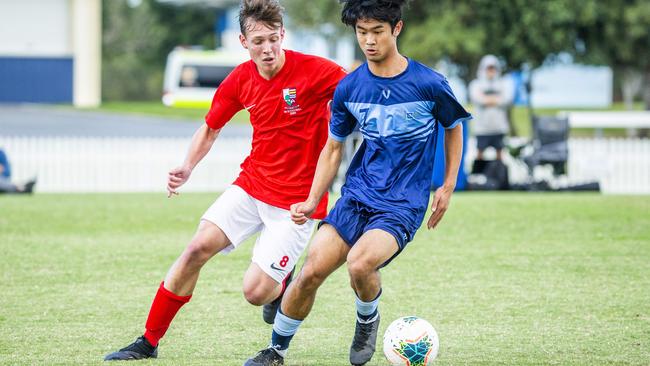 Ryan Stieler and Nathan Nguyen earlier this month. Picture: Renae Droop