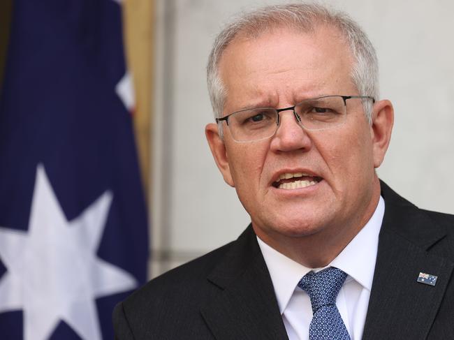 Prime Minister Scott Morrison has given a Covid update in Canberra.