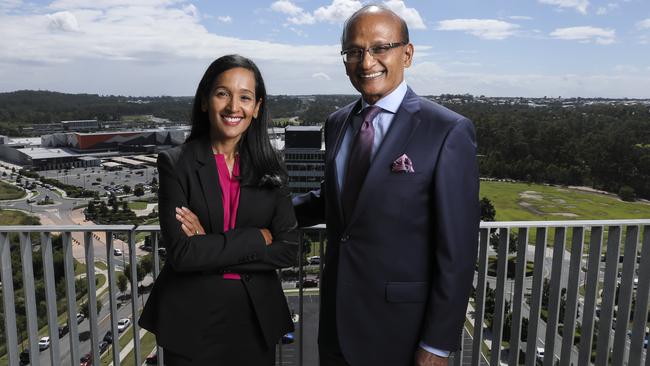 Maha Sinnathamby and daughter Raynuha. Photo: Mark Cranitch.