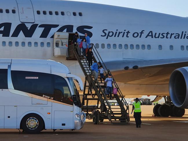 Evacuees arriving in Australia. Picture: Supplied