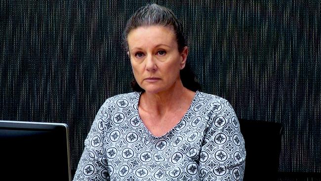 Kathleen Folbigg appears via video link during the first inquiry at the NSW Coroners Court in 2019. Picture: NCA NewsWire