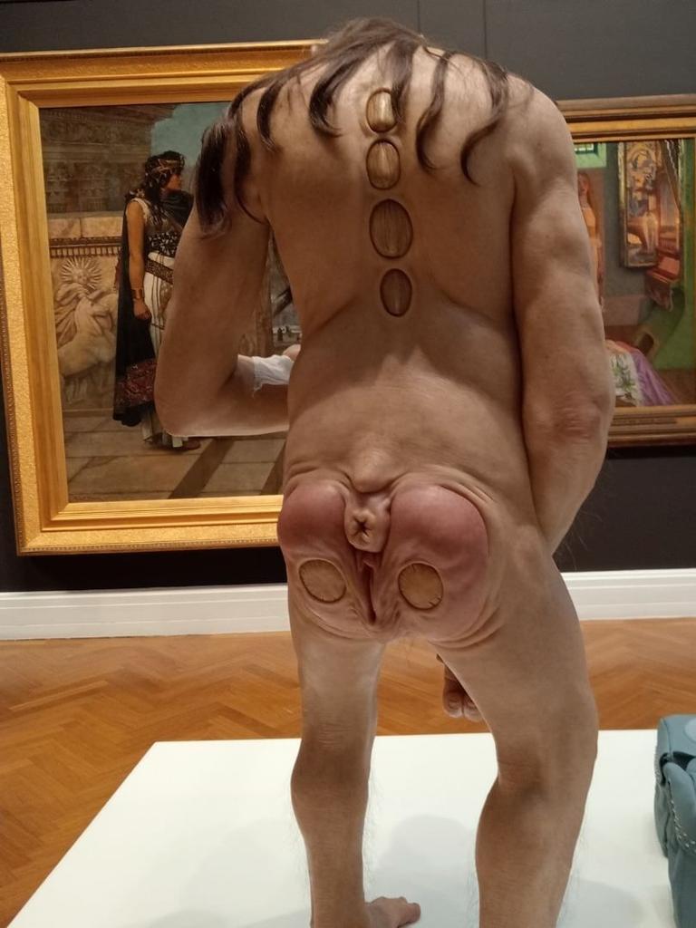 Patricia Piccinini’s ‘Big Mother’ and Marc Quinn’s ‘Buck with Cigar’ sparked concerns for a constituent, Ms Game said. Picture: Supplied