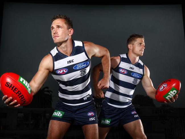 Geelong's Joel and Scott Selwood. Picture: Colleen Petch.