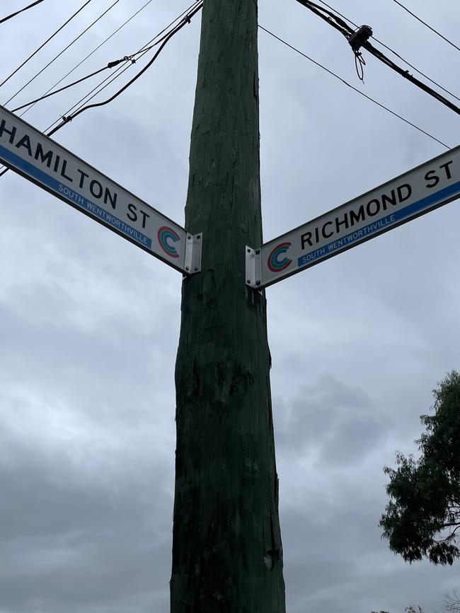 Hamilton and Richmond streets, South Wentworthville, where there is a 5G small cell station and one planned respectively.