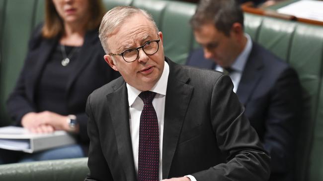 Prime Minister Anthony Albanese during Question Time at Parliament House in Canberra. Picture: NCA NewsWire / Martin Ollman