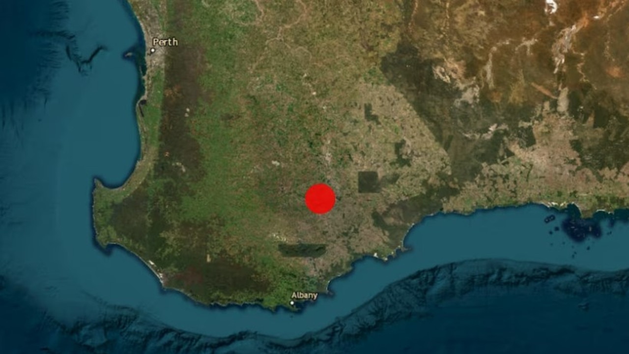 The earthquake's epicentre was near Gnowangerup in the state's Great Southern region. Supplied: GeoScience Australia