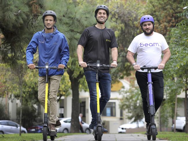 RIDE chief executive Tom Cooper, (black T-shirt), Paul Frazer of BEAM, and Daniels Langeberg. Picture Dean Martin