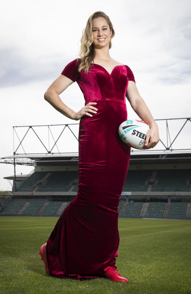 Dragons NRLW player Kezie Apps pictured in Wollongong ahead of the Dally M Awards. Picture: Dylan Robinson