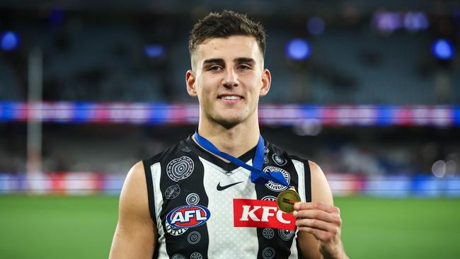 Daicos could have as many as 27 votes after 17 rounds. Picture: Dylan Burns/AFL Photos