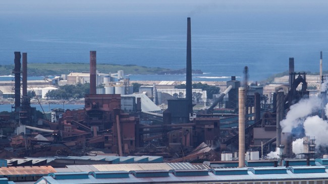 Pictured: A coal loading facility in Port Kembla, Wollongong (Photo by Brook Mitchell/Getty Images)