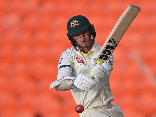 Kuhnemann opens the batting for Australia against India last year. Picture: Getty