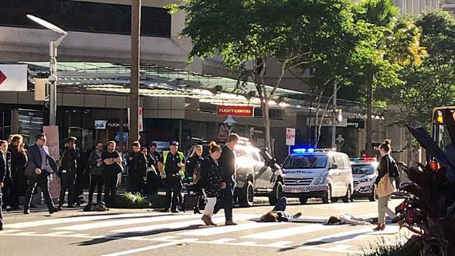 Anti Adani protesters stage a protest in Brisbane. Twitter pic Josh Wheeldon