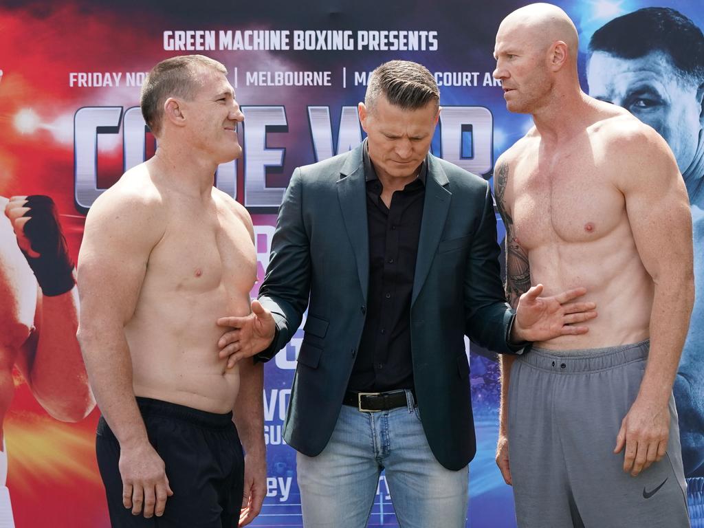 Paul Gallen weighed in just 0.4kg lighter than Barry Hall.