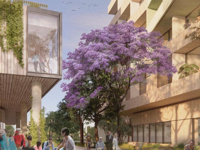 An integrated residential community for retirees, aged care and specialist disability living, along with affordable homes would be built at Felixstow. Picture: Hayball