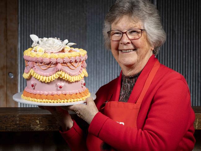 ADELAIDE, AUSTRALIA - Advertiser Photos AUGUST 18, 2023: Cake Champion Joy Middleton at the Adelaide Show Grounds. Picture: Emma Brasier