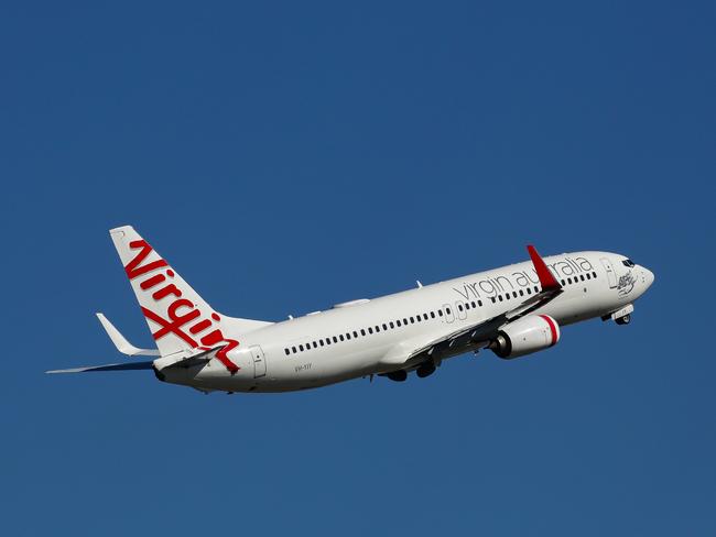 SYDNEY, AUSTRALIA - SEPTEMBER 23, 2020:  Virgin Planes seen at Terminal 2 in the Sydney Domestic Airport in Sydney, Australia, on SEPTEMBER 23 2020. Picture: NCA Newswire / Gaye Gerard