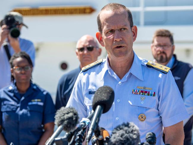 It was unclear if the bodies of the five explorers could be recovered from the sea floor, US Rear Adm. John Mauger said. Picture: AFP