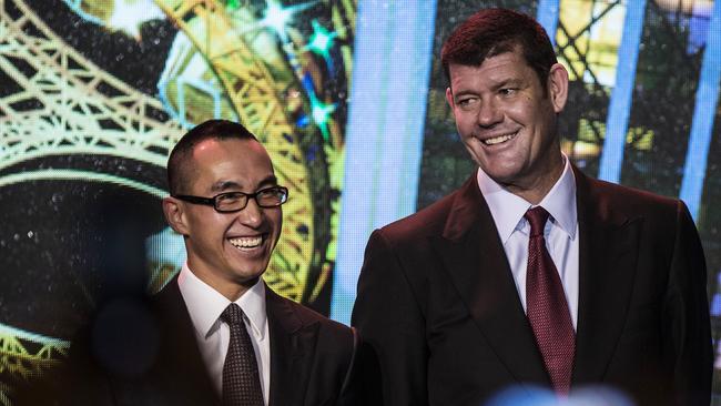 Billionaires Lawrence Ho and James Packer.