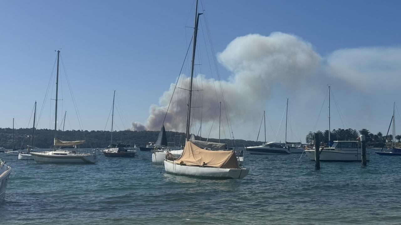 A hazard reduction burn has gotten out of control near Oxford Falls in northern Sydney. Picture: The Australian/Supplied