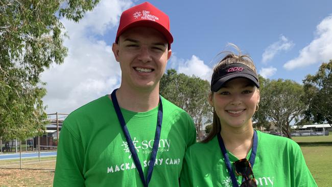 Campbell Donnelly (left) and Mackenzie Wilkinson acted as companions in 2017-2018 and returned to help out again. Picture: Duncan Evans