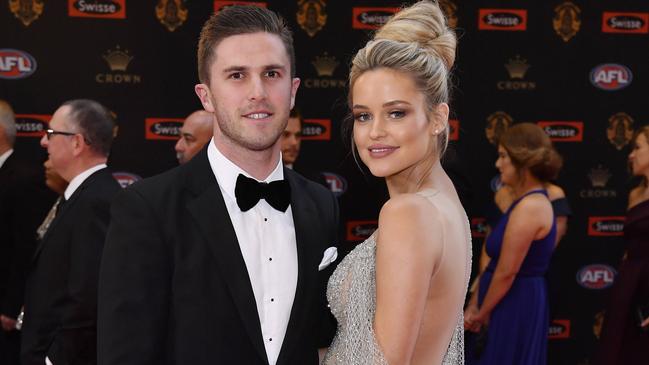 Marc and Jessie Murphy at the Brownlow in 2017. Picture: Jason Edwards