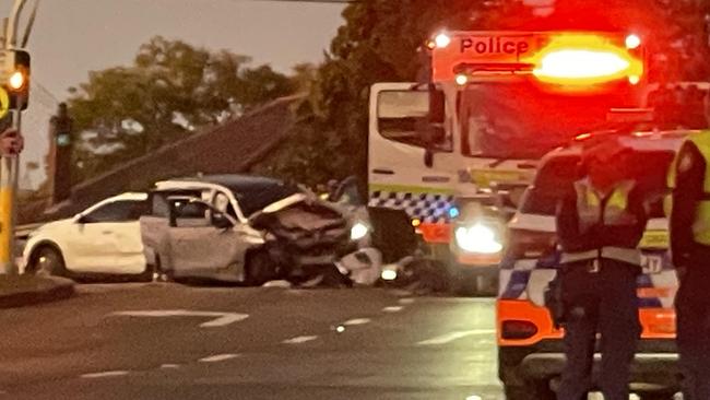 The scene of a fatal crash in Eastwood on Wednesday, July 12 at the corner of Blaxland Rd and First Ave. Picture: Matt Gazy