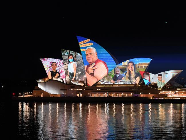 The Sydney Opera House salute to frontline workers and those who have been vaccinated