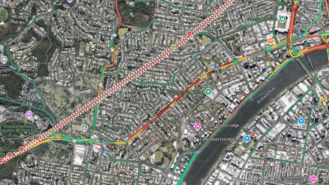 Mass peak hour congestion across Brisbane after Legacy Way closure