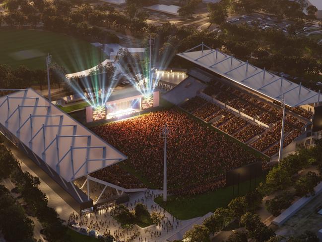 An artist’s impression of the new stadium. Picture: Supplied