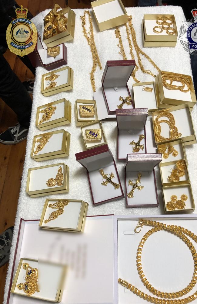 Police also allegedly seized jewellery worth an estimated $700,000 from Asari’s Auburn home, as well as electronic devices. Picture: Australian Federal Police