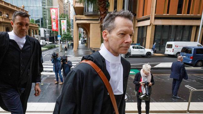 Ten’s barrister Matt Collins says Lehrmann’s notice of appeal is ‘hopeless’. Picture: NewsWire / Max Mason-Hubers