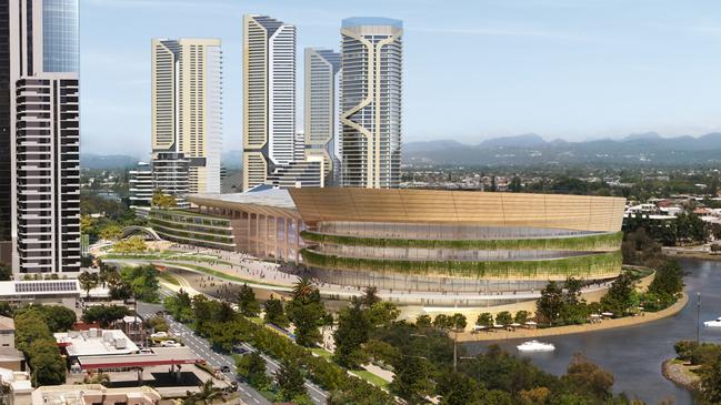 Gold Coast Events Precinct concept - render. Supplied for Gold Coast Bulletin use with Peter Gleeson column