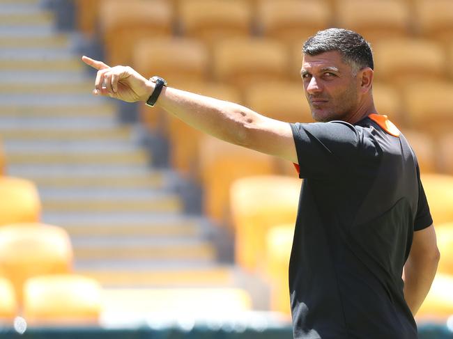 John Aloisi. The Brisbane Roar training at Suncorp Stadium. Pic Peter Wallis
