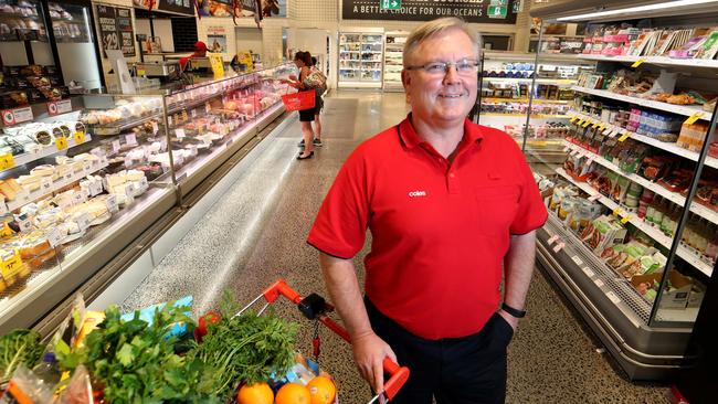 Coles chief executive Steve Cain says the coronavirus was a time to step up. Picture: David Geraghty / The Australian