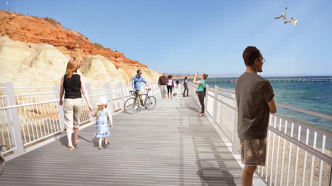 Artist impression of the new Witton Bluff Base Trail. Picture: Supplied.