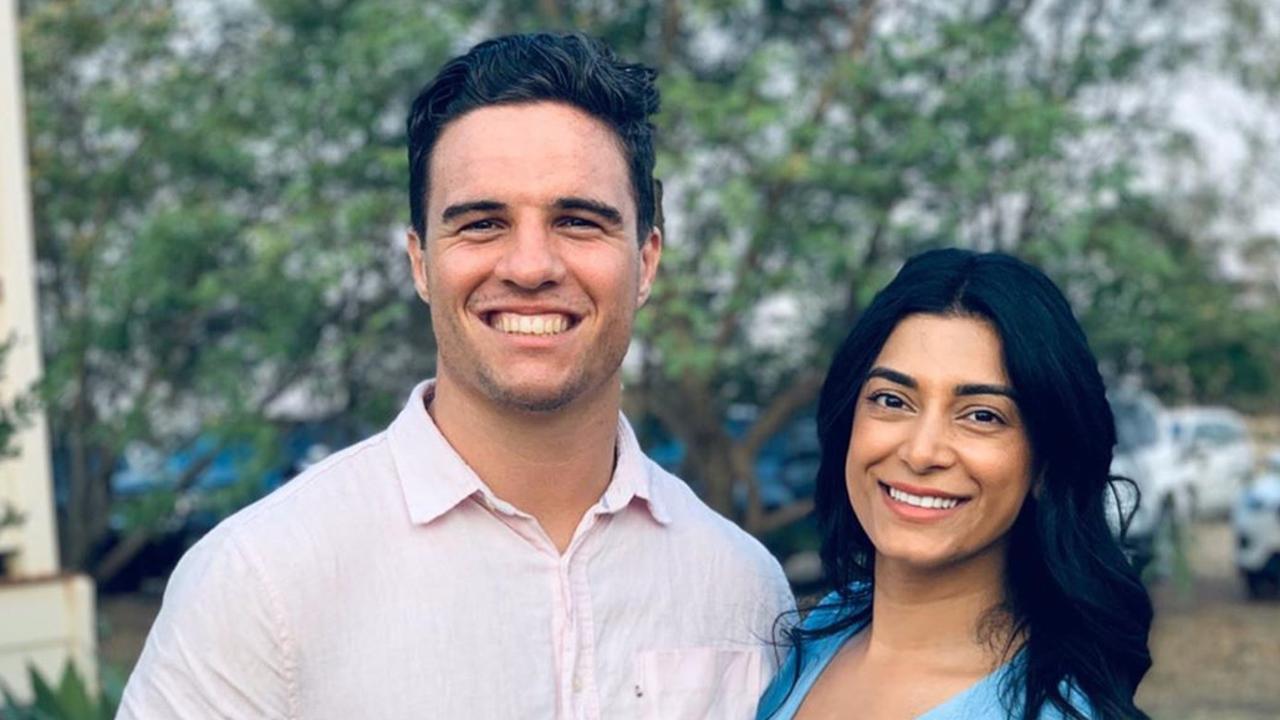 Brisbane Broncos star Brodie Croft and partner Safina Bux