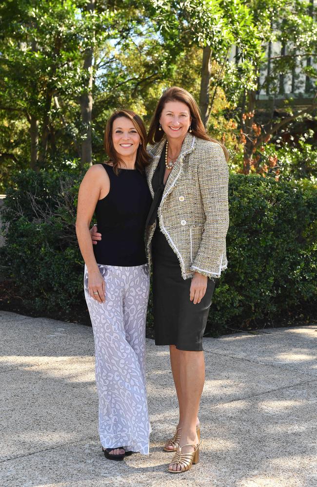 Sofie Formica and Rachael Spinks at the Youngcare Women's Lunch at River Plaza, State Library of QLD, South Brisbane. Friday June 4, 2021 Picture, John Gass