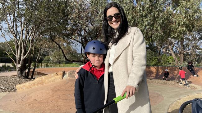 Meg Jones lives too far to walk son Oscar to Mount Martha Primary but she’d love him to be able to scoot to school when he was older. Picture: supplied