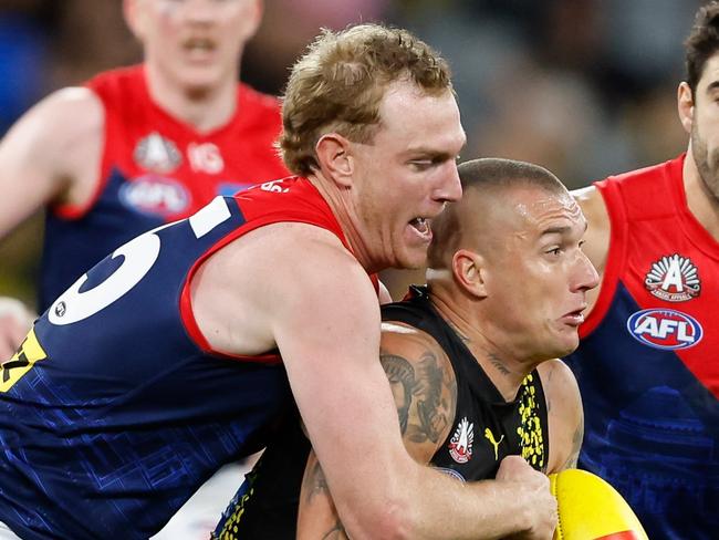 Harrison Petty has had a poor start to the year, with just one goal coming from five games. Picture: Dylan Burns/AFL Photos via Getty Images.