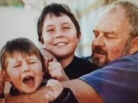 A historical photo of Paul Tanzer with his children. Picture: File