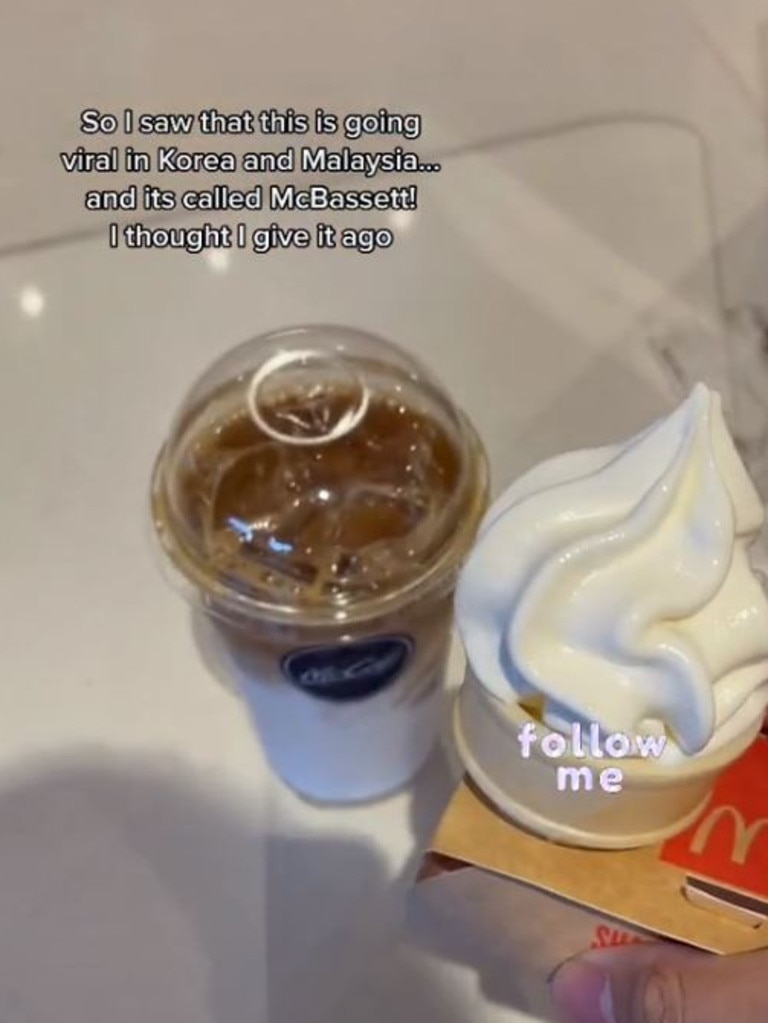 It’s not an official menu item but customers have been making it by ordering the two items separately. Picture: TikTok/adrianwidjy